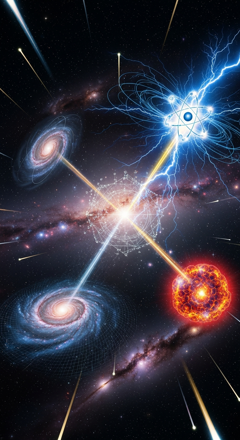 [우주의 네 가지 기본 힘: 우주를 지배하는 상호작용에 대한 심층 탐구  The Four Fundamental Forces of the Universe: A Deep Dive into the Interactions Governing the Cosmos]